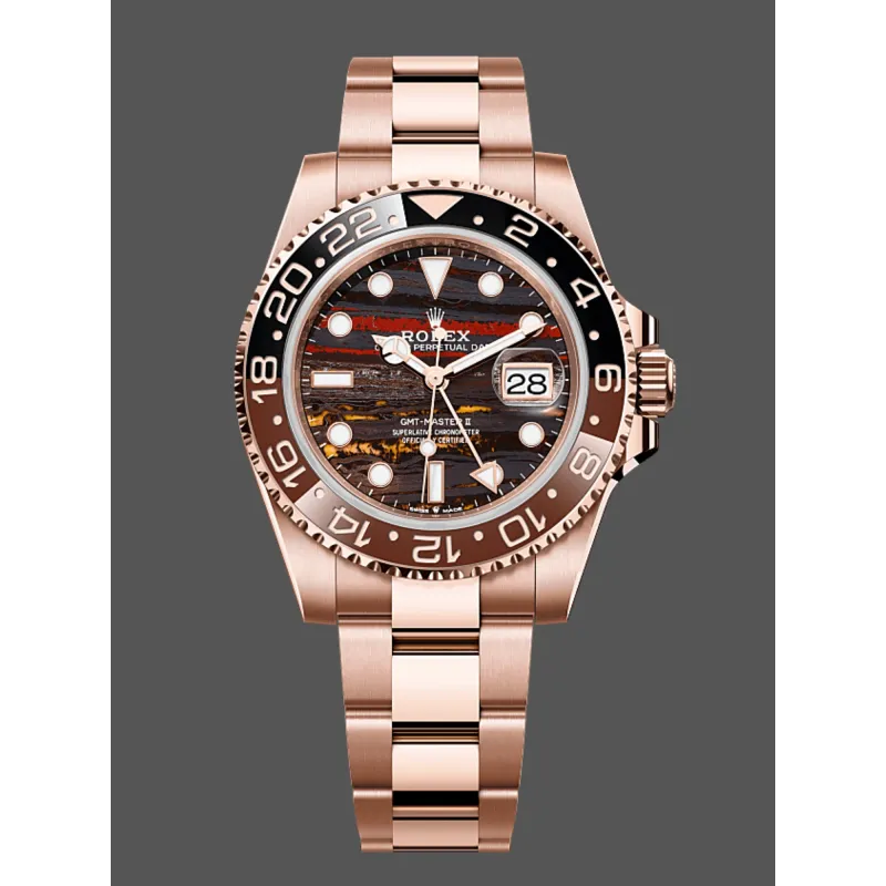 Rolex GMT-Master II Root Beer 126715CHNR Replica - Tiger Iron Bracciale Oyster