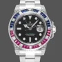 Rolex GMT-Master II Pepsi 126710BLRO Replica - Quadrante Nero Lunetta con Diamanti