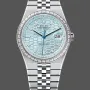 Rolex Land Dweller 127386 Replica - Quadrante Blu Ghiaccio Lunetta con Diamanti