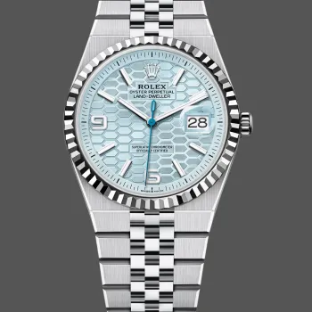 Rolex Land Dweller Unisex 127236 Replica - Quadrante Blu Ghiaccio Lunetta Scanalata