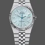 Rolex Land Dweller Unisex 127236 Replica - Quadrante Blu Ghiaccio Lunetta Scanalata