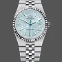 Rolex Land-Dweller 40 127336 Replica - Quadrante Blu Ghiaccio Lunetta Scanalata