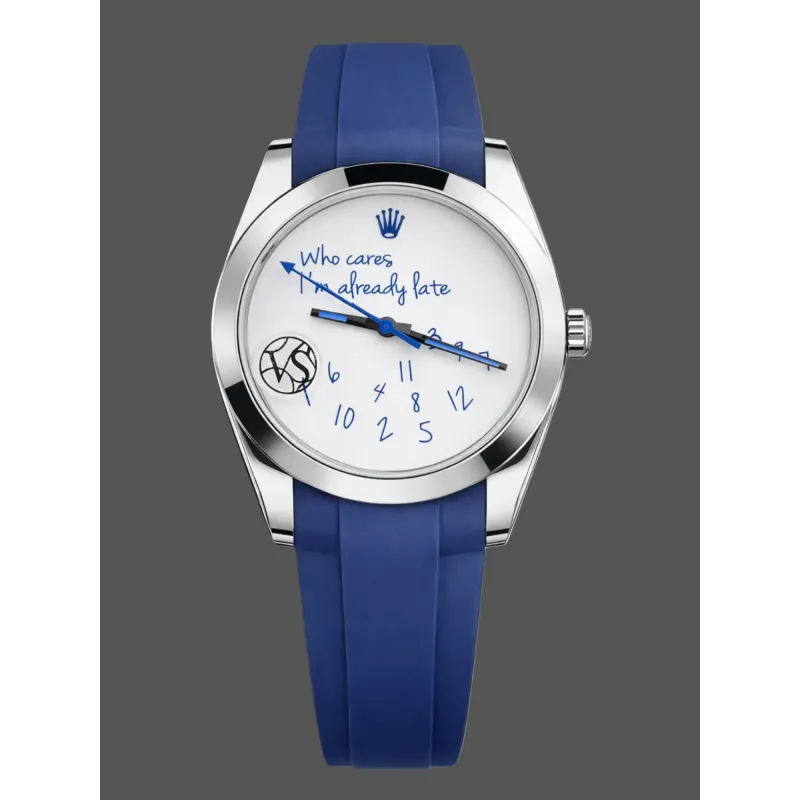 Rolex Milgauss "Who Cares I'm Already Late" Z-Blue 116400 Replica - Quadrante Bianco