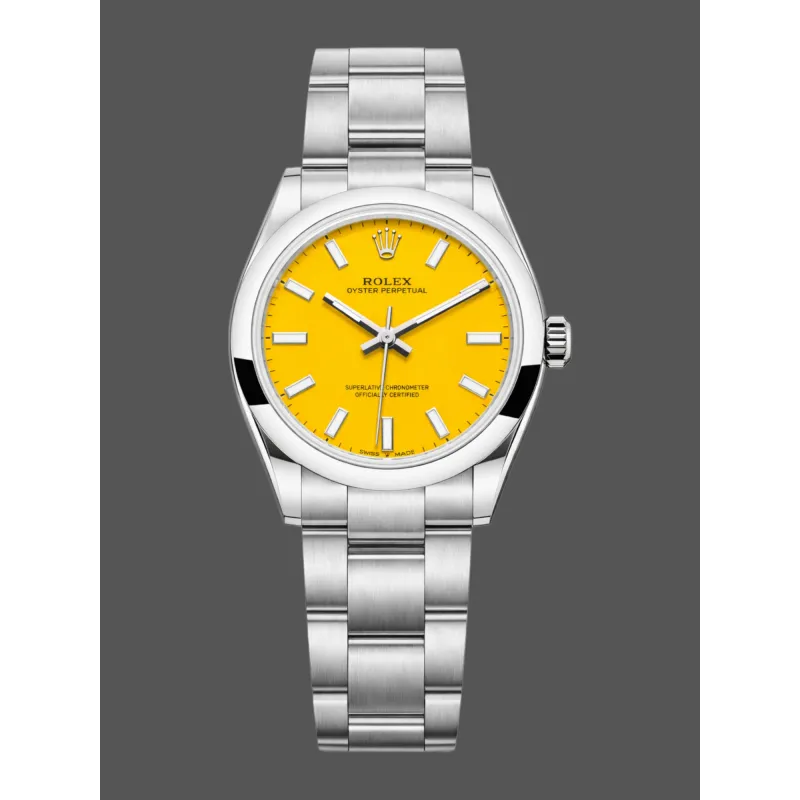Rolex Oyster Perpetual 31 Unisex 277200 Replica - Quadrante Giallo Bracciale Oyster