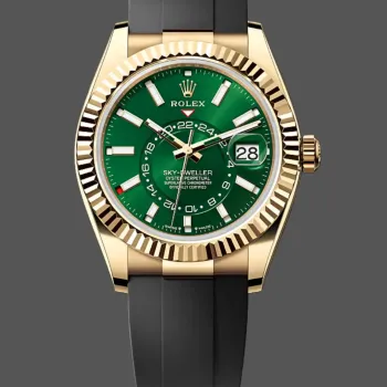 Rolex Sky-Dweller 336238 Replica - Quadrante Verde Lunetta Scanalata