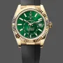 Rolex Sky-Dweller 336238 Replica - Quadrante Verde Lunetta Scanalata
