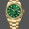 Rolex Sky-Dweller 336938 Replica - Quadrante Verde Lunetta Scanalata