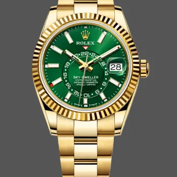 Rolex Sky-Dweller 336938 Replica - Quadrante Verde Lunetta Scanalata