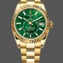 Rolex Sky-Dweller 336938 Replica - Quadrante Verde Lunetta Scanalata