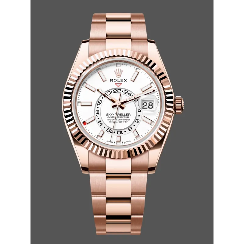 Rolex Sky-Dweller 336935 Replica - Quadrante Bianco Acciaio Inossidabile