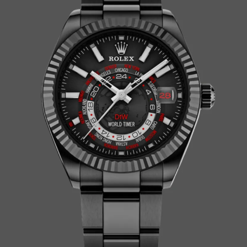 Rolex Sky-Dweller CUSTOMIZED Replica - Quadrante Nero Acciaio Inossidabile