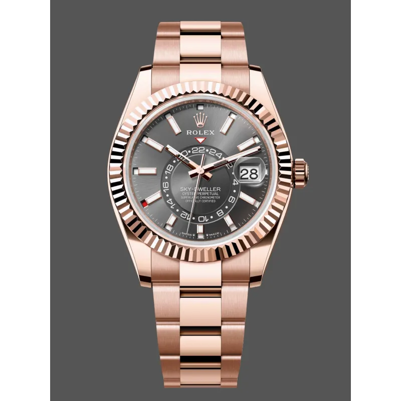 Rolex Sky-Dweller s 336935 Replica - Quadrante Grigio Ardesia Acciaio Inossidabile