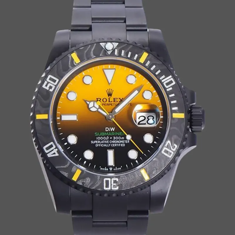 Rolex Submariner Hulk 116610 Replica - Quadrante Giallo Lunetta Scanalata