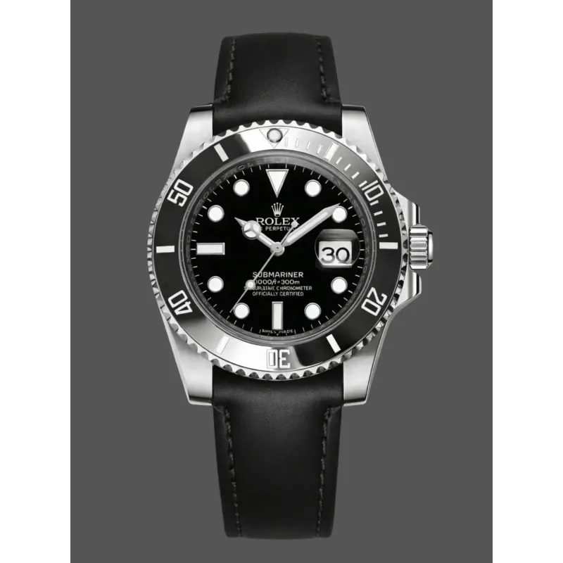 Rolex Submariner Date 116610LN Replica - Quadrante Nero Cinturino in Pelle