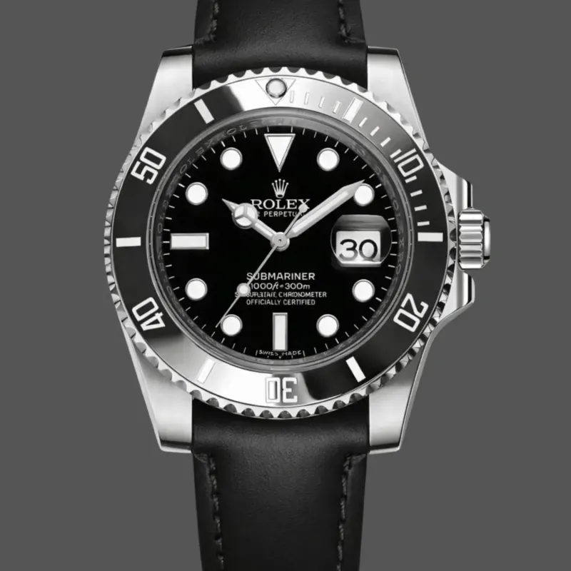 Rolex Submariner Date 116610LN Replica - Quadrante Nero Cinturino in Pelle