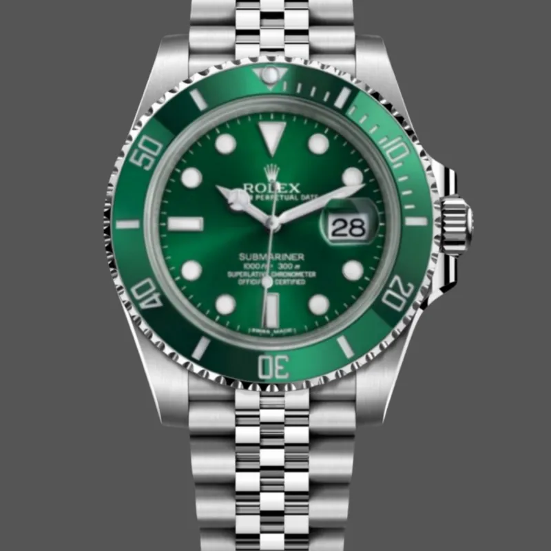 Rolex Submariner Hulk 116610LV Replica - Quadrante Verde Lunetta Scanalata