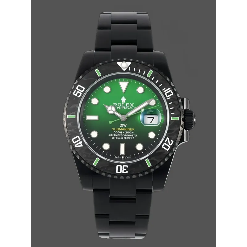 Rolex Submariner Hulk 116610LV Replica - Quadrante Nero Lunetta Scanalata