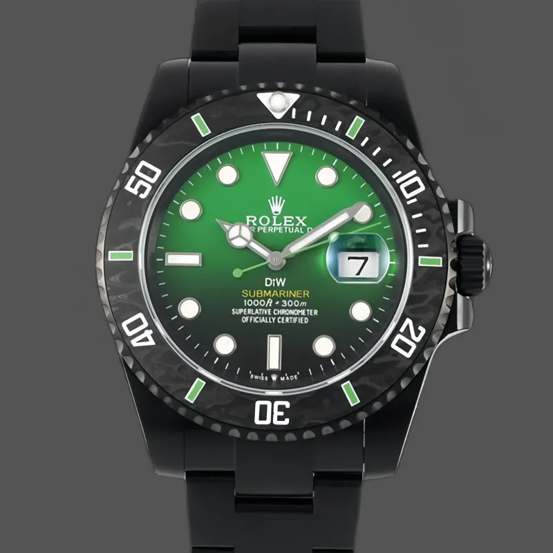 Rolex Submariner Hulk 116610LV Replica - Quadrante Nero Lunetta Scanalata