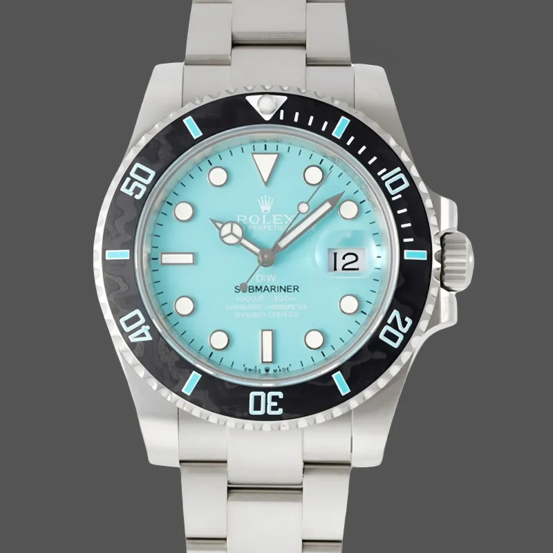 Rolex Submariner DIW Replica - Quadrante Blu Ghiaccio Lunetta Scanalata