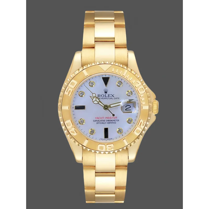 Rolex Yacht-Master Donna 168628 Replica - Quadrante Bianco Acciaio Inossidabile