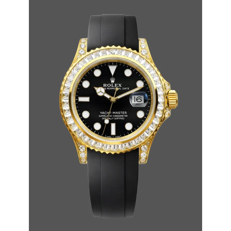 Rolex Yacht-Master 42 226668TBR Replica - Quadrante Nero Lunetta con Diamanti