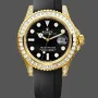 Rolex Yacht-Master 42 226668TBR Replica - Quadrante Nero Lunetta con Diamanti