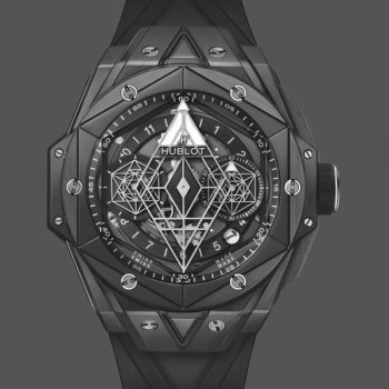 Replica Hublot Big Bang Sang Bleu II Uomo Black Magic 418.CX.1107.RX.MXM22 Trasparente
