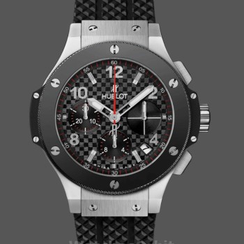 Replica Hublot Big Bang 44MM Uomo Cinturino in gomma nera 301.SB.131.RX Nero
