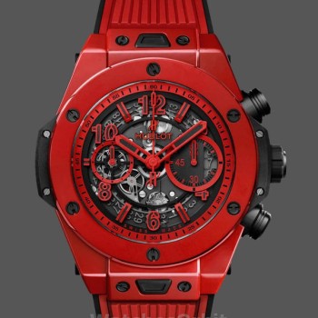Replica Hublot Big Bang Unico Red Magic Ceramic 45mm Uomo 411.CF.8513.RX Rosso