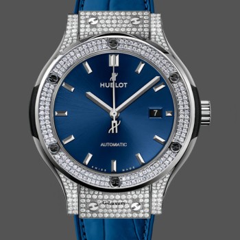 Replica Hublot Classic Fusion Diamond Automatic Uomo 511.NX.7170.LR Quadrante blu