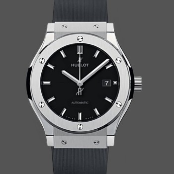 Replica Hublot Classic Fusion Automatico Uomo con cinturino in gomma 542.NX.1171.RX Quadrante nero