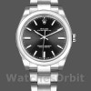 Replica Rolex Oyster Perpetual Air-King-114200, 34 mm, quadrante nero, Unisex Nero