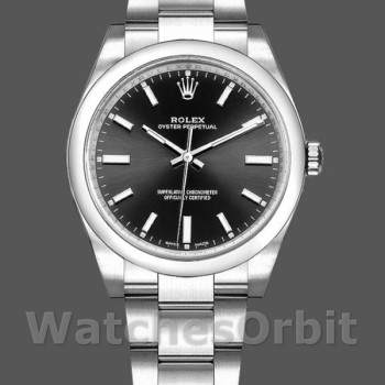 Replica Rolex Oyster Perpetual Air-King-114200, 34 mm, quadrante nero, Unisex Nero
