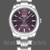 Replica Rolex Oyster Perpetual Air-King 114200-34mm unisex, quadrante rosso uva, rosso uva unisex