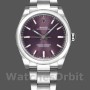Replica Rolex Oyster Perpetual Air-King 114200-34mm unisex, quadrante rosso uva, rosso uva unisex