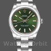 Replica Rolex Oyster Perpetual Air-King 114200-34mm, quadrante verde oliva, Unisex Verde Oliva