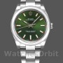 Replica Rolex Oyster Perpetual Air-King 114200-34mm, quadrante verde oliva, Unisex Verde Oliva