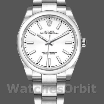 Replica Rolex Oyster Perpetual Air-King-114200 unisex, 34 mm, quadrante bianco, Unisex Bianco