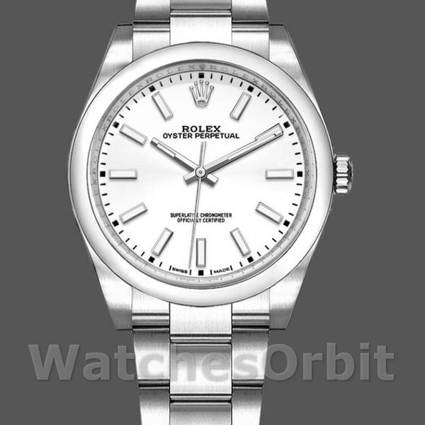 Replica Rolex Oyster Perpetual Air-King-114200 unisex, 34 mm, quadrante bianco, Unisex Bianco