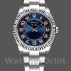 Replica Rolex Oyster Perpetual Air-King Unisex 34 mm Unisex-114234-Calrante blu-Oyster Blu in acciaio inossidabile