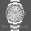 Replica Rolex Oyster Perpetual Air-King Unisex 34 mm Unisex-114234-Indicatori blu-Comparatore argento Argento