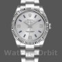 Replica Rolex Oyster Perpetual Air-King Unisex 34 mm Unisex-114234-Indicatori blu-Comparatore argento Argento