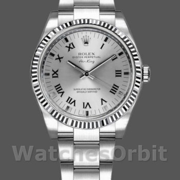 Replica Rolex Oyster Perpetual Air-King Unisex 34mm Unisex-114234-Comparto argento Argento