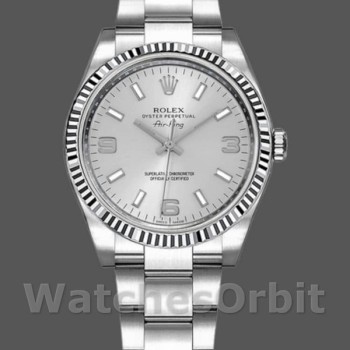 Replica Rolex Oyster Perpetual Air-King Unisex 34mm Unisex-114234-Comparto argento Argento