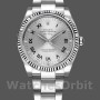 Replica Rolex Oyster Perpetual Air-King-114234 da uomo, 41 mm, quadrante argentato con diamanti romani, argento