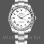 Replica Rolex Oyster Perpetual Air-King Unisex 34 mm Unisex-114234-Dialetto bianco con diamanti Diamante Bianco