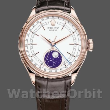 Replica Rolex Cellini-50535 0002 da uomo, 39 mm, bianco