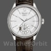 Replica Rolex Cellini Dual Time 39 mm Uomo-50529-Comparatore argento-Cinturino marrone Argento<br />
