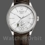 Replica Rolex Cellini Dual Time 39 mm Uomo-50529-Comparatore argento-Cinturino marrone Argento<br />