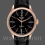 Replica Rolex Cellini Time 39 mm Uomo-50505-Cinturino in pelle nera-Comparatore nero Nero
